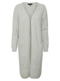 VMDOFFY LS LONG OPEN CARDIGAN GA NOOS light grey melange
