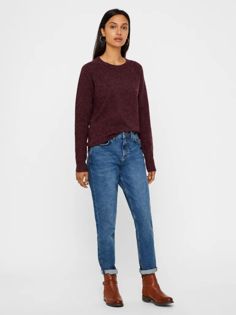 VMDOFFY LS O-NECK BLOUSE GA NOOS winetasting