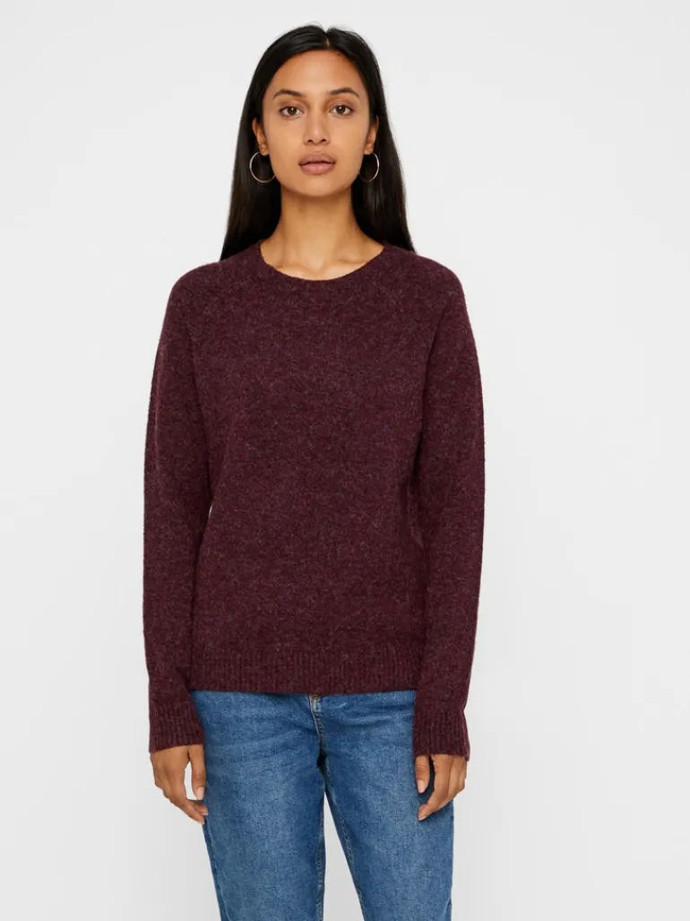 VMDOFFY LS O-NECK BLOUSE GA NOOS winetasting