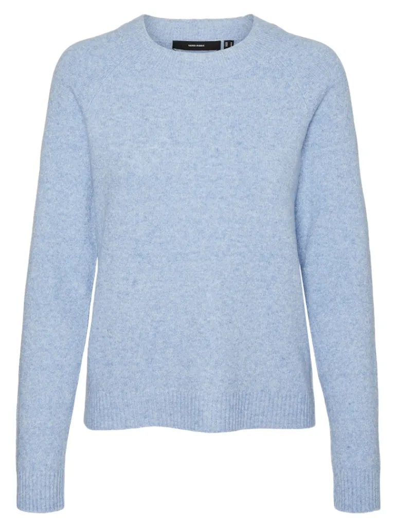 VMDOFFY LS O-NECK BLOUSE GA NOOS blue jasper