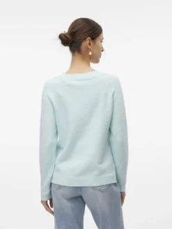 VMDOFFY LS O-NECK BLOUSE GA NOOS clearwater