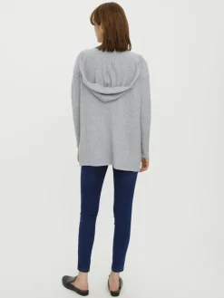 VMDOFFY LS OPEN HOOD CARDIGAN GA NOOS light grey melange