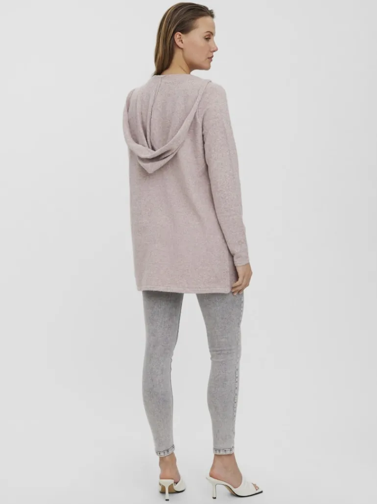 VMDOFFY LS OPEN HOOD CARDIGAN GA NOOS woodrose