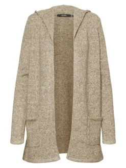 VMDOFFY LS OPEN HOOD CARDIGAN GA NOOS sepia tint