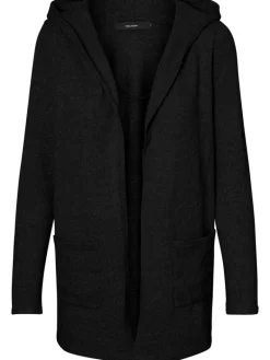 VMDOFFY LS OPEN HOOD CARDIGAN GA NOOS black