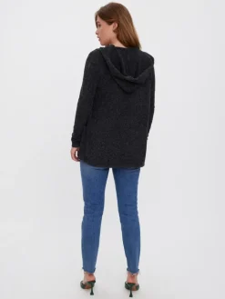 VMDOFFY LS OPEN HOOD CARDIGAN GA NOOS black