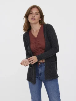 VMDOFFY LS OPEN HOOD CARDIGAN GA NOOS black