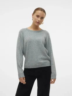 VMDOFFYSHINE LS O-NECK BLOUSE REP NOOS balsam green