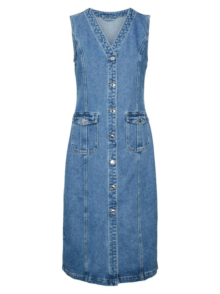 VMEDEN SL CALF DNM VEST GU3205 medium blue denim
