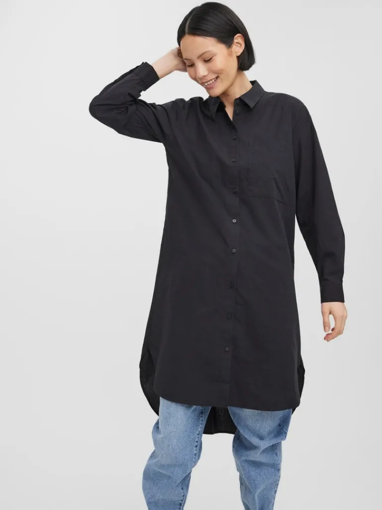 VMELLA L/S LONG SHIRT NOOS black