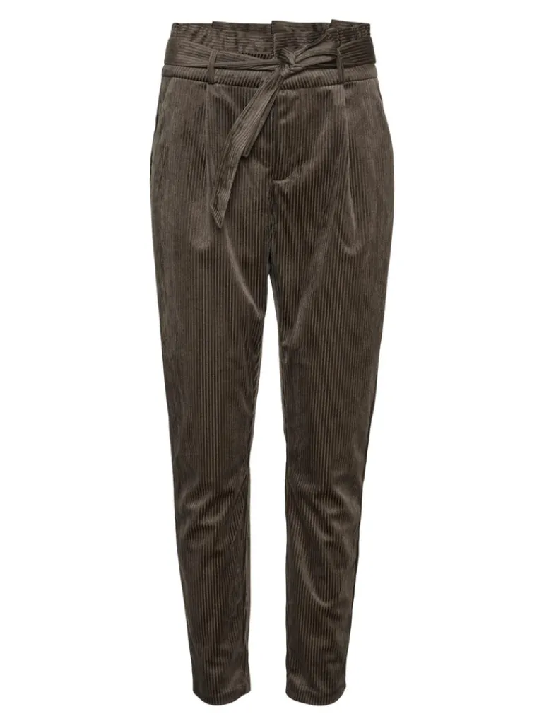 VMEVA HR LOOSE PAPERBAG CORD PANT NOOS peat