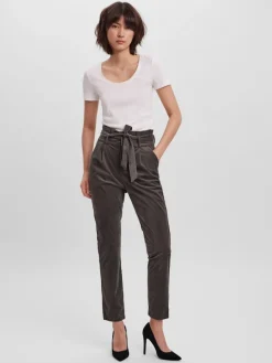 VMEVA HR LOOSE PAPERBAG CORD PANT NOOS peat