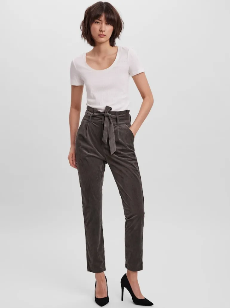 VMEVA HR LOOSE PAPERBAG CORD PANT NOOS peat