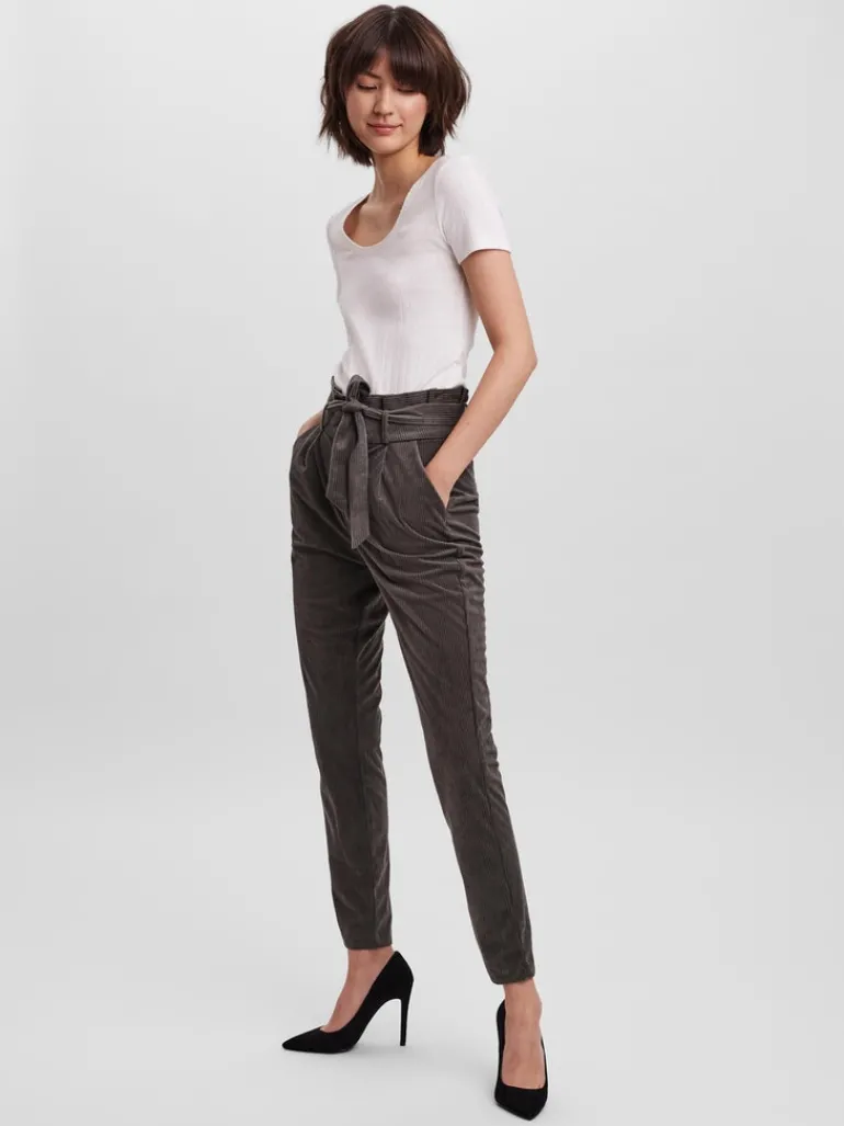 VMEVA HR LOOSE PAPERBAG CORD PANT NOOS peat