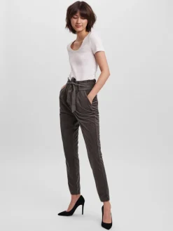 VMEVA HR LOOSE PAPERBAG CORD PANT NOOS peat