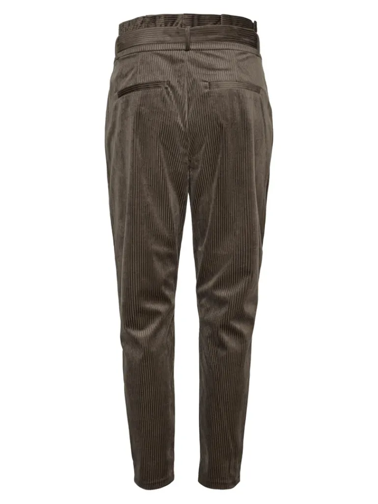 VMEVA HR LOOSE PAPERBAG CORD PANT NOOS peat