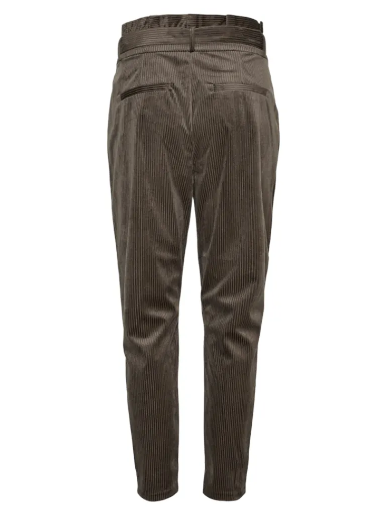 VMEVA HR LOOSE PAPERBAG CORD PANT NOOS peat