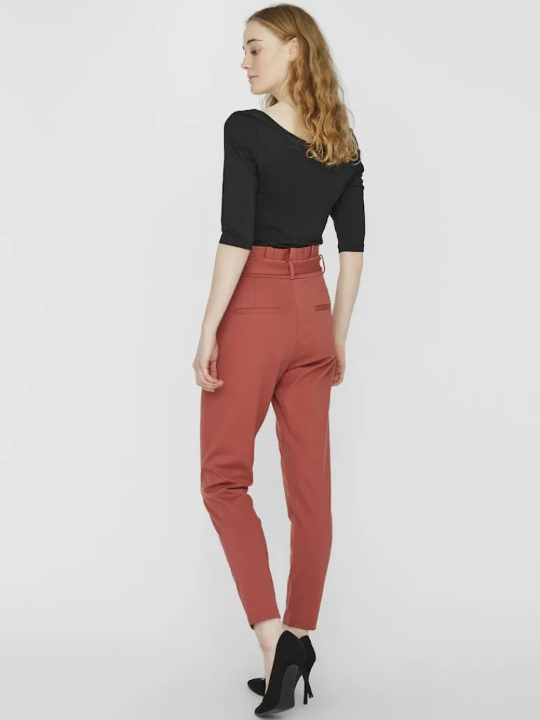 VMEVA HR LOOSE PAPERBAG PANT GA COLOR marsala
