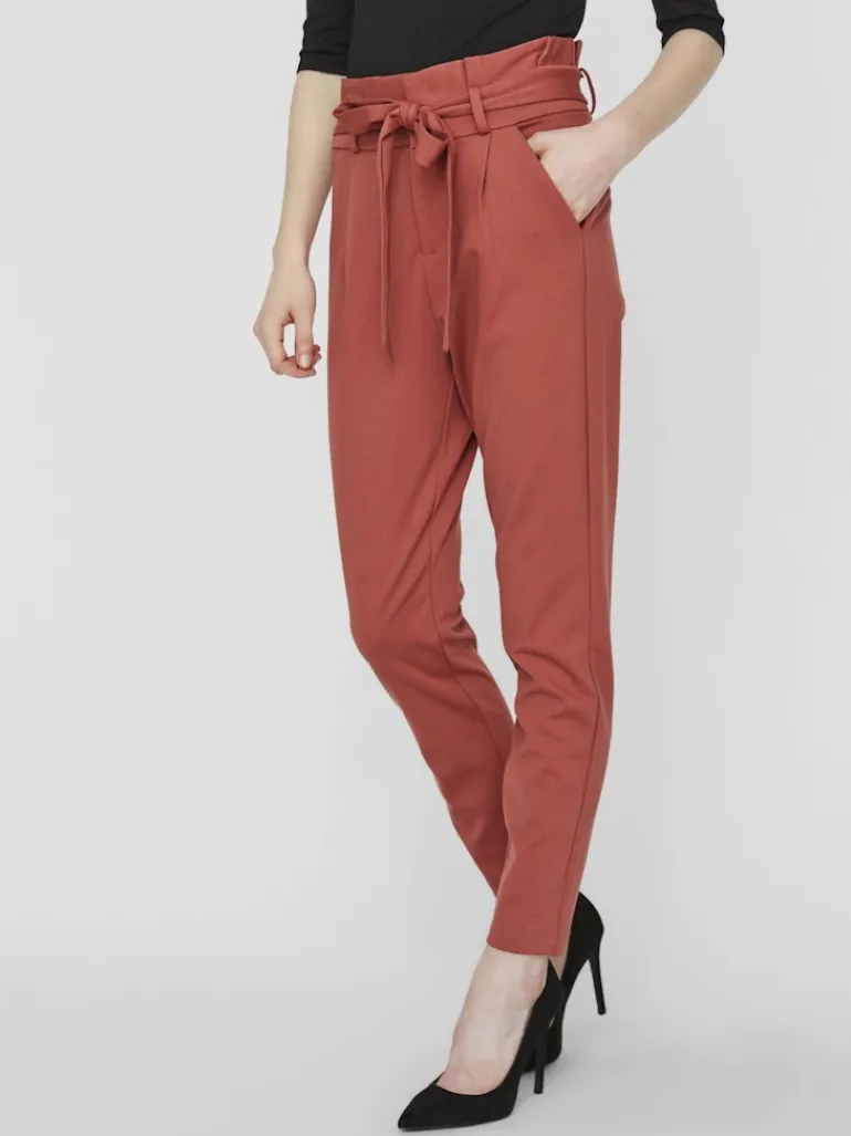 VMEVA HR LOOSE PAPERBAG PANT GA COLOR marsala