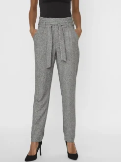 VMEVA HR LOOSE PAPERBAG SP PANT NOOS medium grey melange