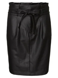 VMEVA HR PAPERBAG COATED SKIRT GA NOOS black