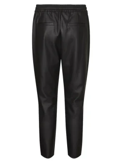 VMEVA MW LOOSE STRING COATED PANT NOOS black