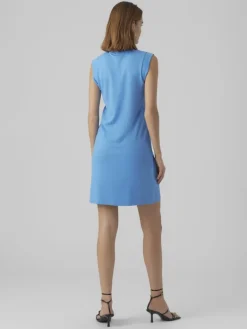 VMEVERLY SL O-NECK SHORT DRESS VMA azure blue
