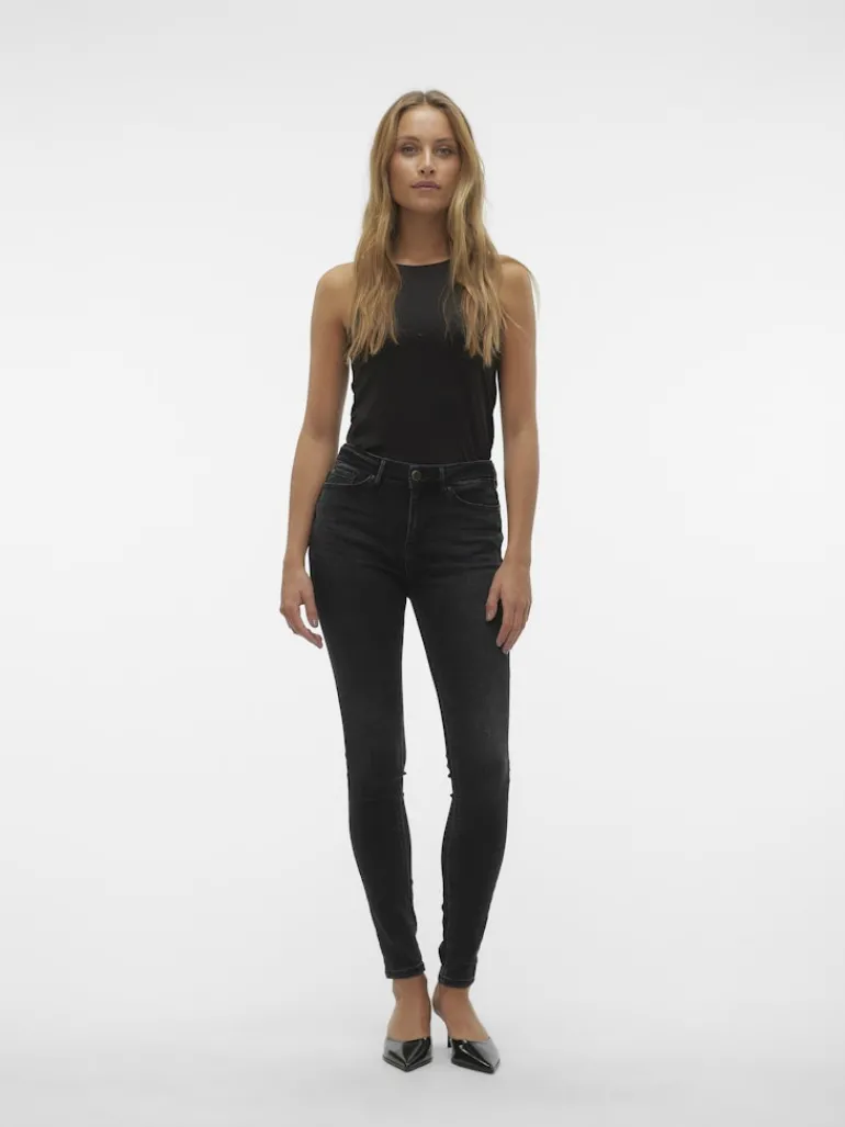 VMFLASH MR SKINNY JEANS LI111 GA NOOS black denim