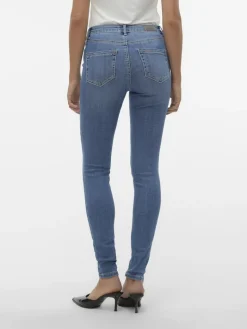 VMFLASH MR SKINNY JEANS LI347 GA NOOS medium blue denim