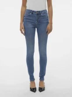VMFLASH MR SKINNY JEANS LI347 GA NOOS medium blue denim