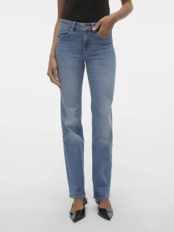 VMFLASH MR STRAIGHT JEANS LI347 GA NOOS medium blue denim