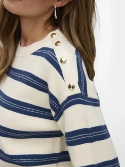 VMGOLD STRIPE LS O-NECK PULLOVER birch