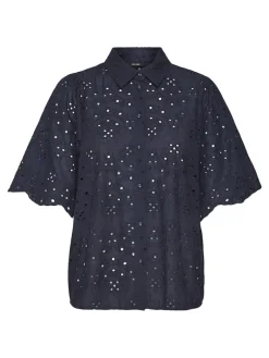VMHAY 2/4 EMB SHIRT WVN SPE navy blazer