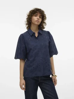 VMHAY 2/4 EMB SHIRT WVN SPE navy blazer