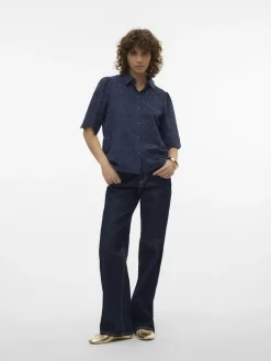 VMHAY 2/4 EMB SHIRT WVN SPE navy blazer