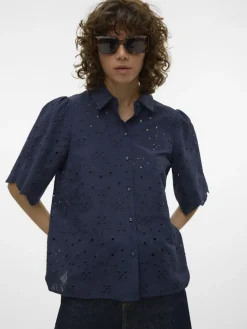 VMHAY 2/4 EMB SHIRT WVN SPE navy blazer