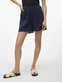 VMHAY HW EMB SHORTS WVN SPE navy blazer