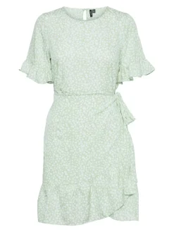 VMHENNA 2/4 O-NECK SHORT DRESS NOOS pastel green