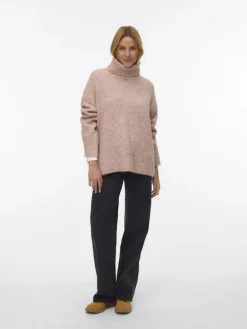 VMINGRID LS ROLL NECK PULLOVER NOOS pink dogwood