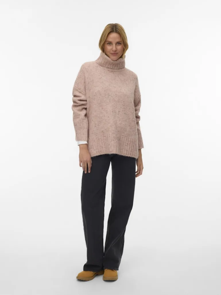 VMINGRID LS ROLL NECK PULLOVER NOOS pink dogwood