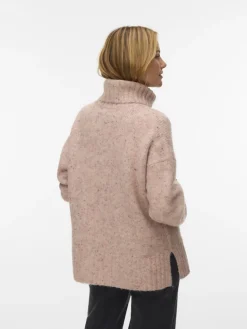 VMINGRID LS ROLL NECK PULLOVER NOOS pink dogwood