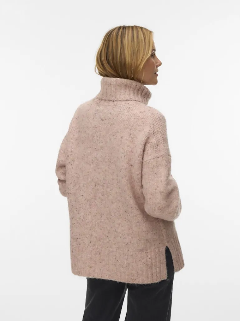VMINGRID LS ROLL NECK PULLOVER NOOS pink dogwood