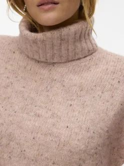 VMINGRID LS ROLL NECK PULLOVER NOOS pink dogwood