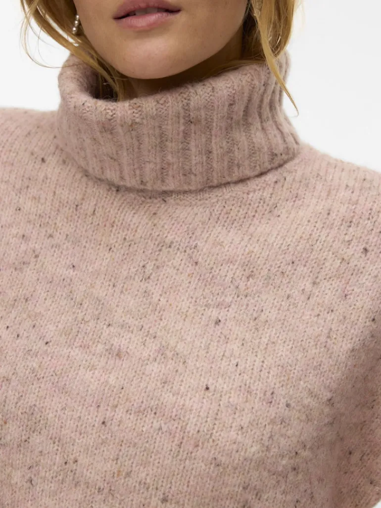 VMINGRID LS ROLL NECK PULLOVER NOOS pink dogwood
