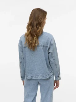 VMJAMIE LS DENIM SHACKET MIX GA NOOS light blue denim