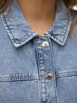 VMJAMIE LS DENIM SHACKET MIX GA NOOS light blue denim
