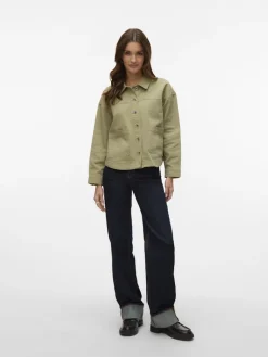 VMJAMIE LS DENIM SHACKET MIX GA NOOS laurel wreath