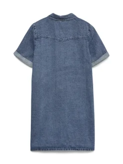 VMJENNIE SS SHORT DENIM DRESS GA NOOS medium blue denim