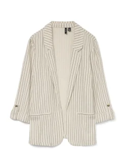 VMJESMILO 3/4 LOOSE BLAZER WVN NOOS silver lining2