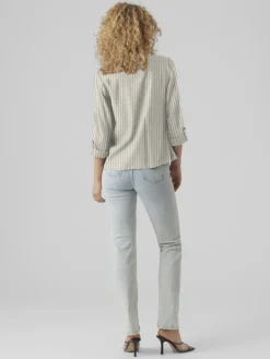 VMJESMILO 3/4 LOOSE BLAZER WVN NOOS silver lining2